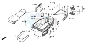 FJS600D SILVER WING drawing LUGGAGE BOX