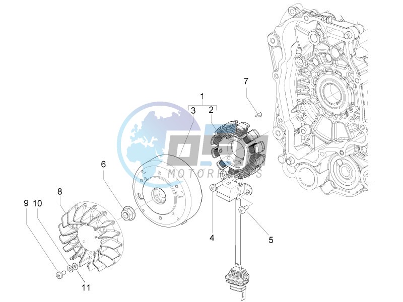 Flywheel magneto