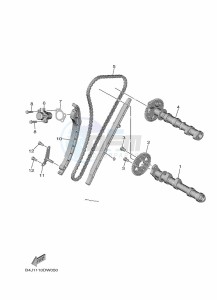 YXF1000EWS YX10FRPSN (B4JC) drawing CAMSHAFT & CHAIN