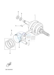 YP125RA (ABS) X-MAX 250 ABS (2DL9 2DL9 2DL9 2DL9) drawing CRANKSHAFT & PISTON