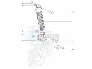 TYPHOON 125 4T 2V E3 (APAC) drawing Rear suspension - Shock absorber/s