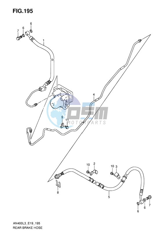 REAR BRAKE HOSE