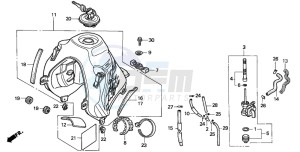 NX500 DOMINATOR drawing FUEL TANK