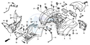 TRX420FE FOURTRAX ES drawing REAR FENDER