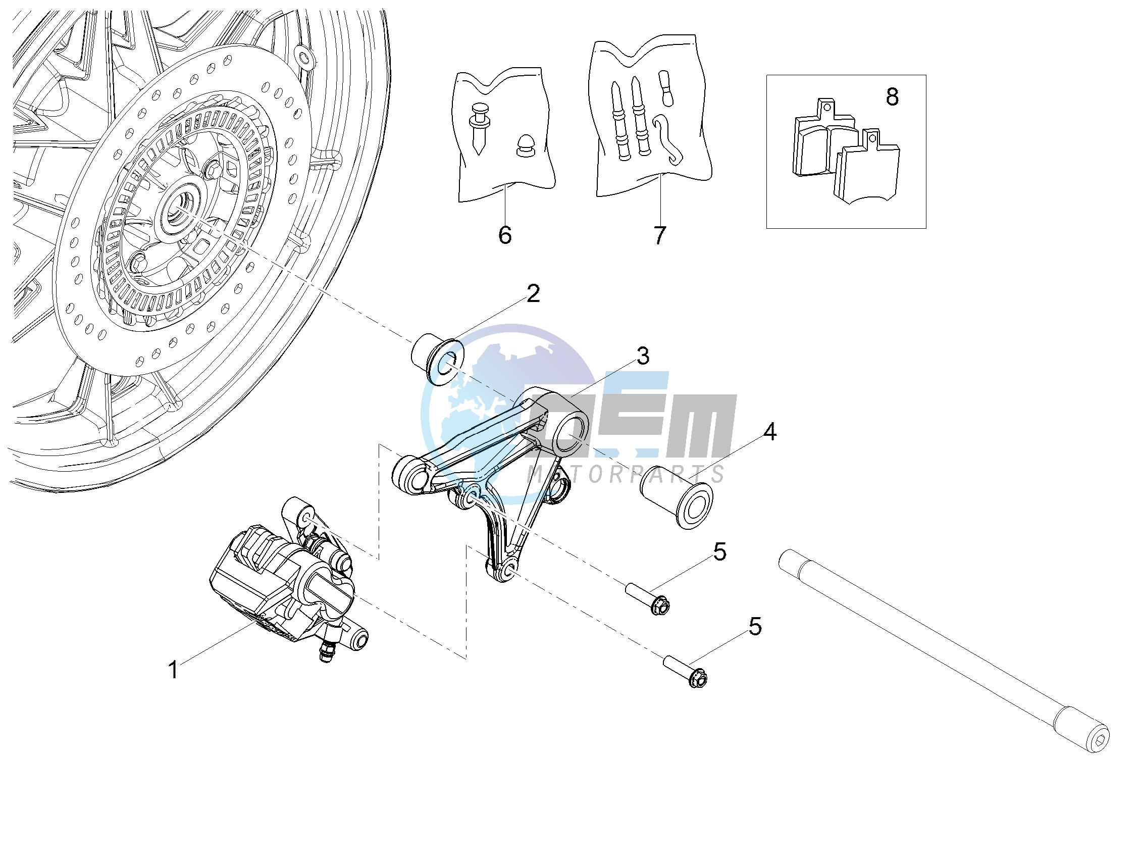 Rear brake caliper