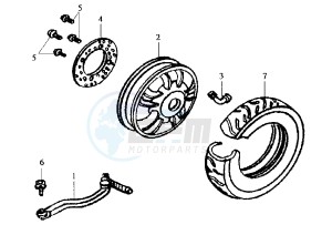 JOYRIDE - 150 cc drawing REAR WHEEL