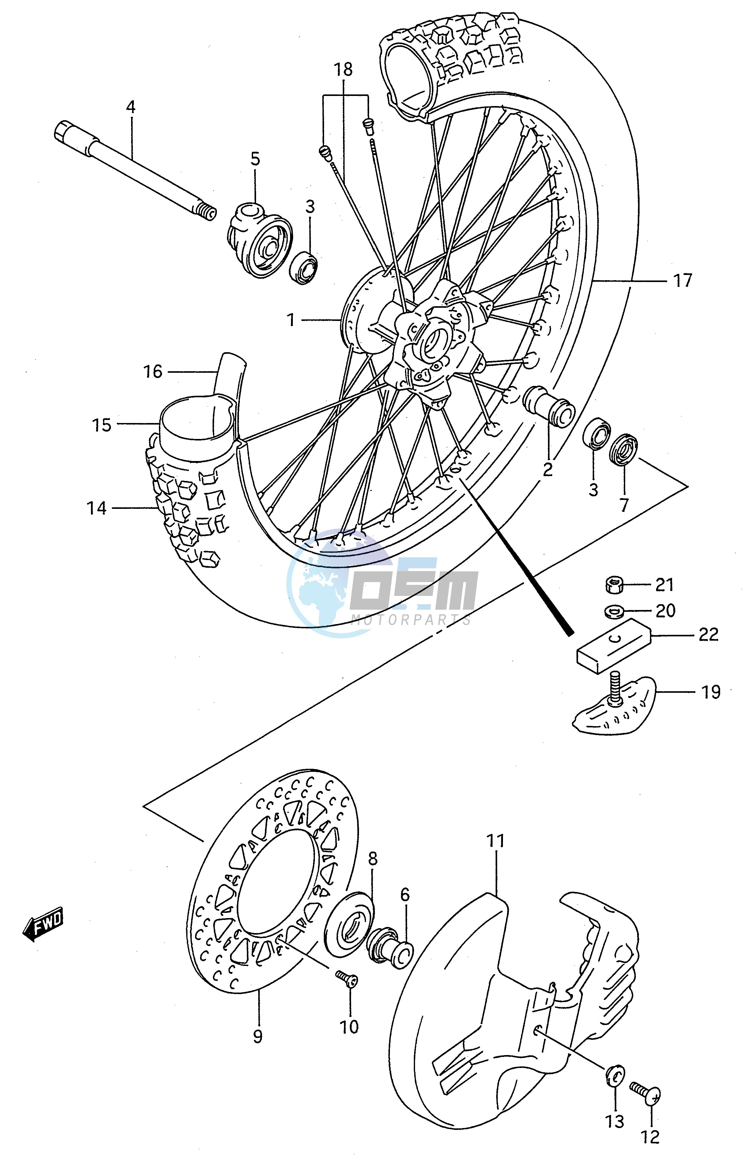 FRONT WHEEL (MODEL M)