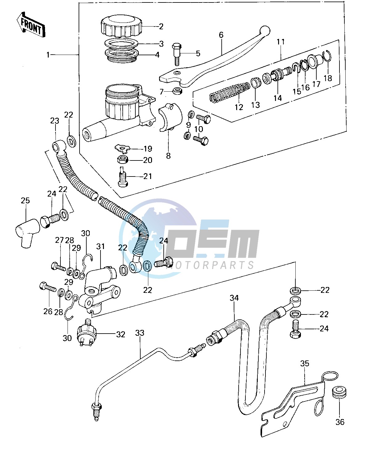 FRONT MASTER CYLINDER -- KZ650-B1- -