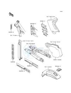 KDX 200 E [KDX200] (E4-E6)) [KDX200] drawing LABEL-- KDX200-E4_E5- -