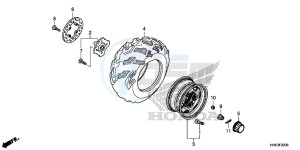 TRX500FM5G TRX500FM Australia - (U) drawing FRONT WHEEL