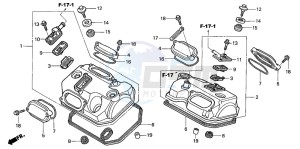 XL650V TRANSALP drawing CYLINDER HEAD COVER