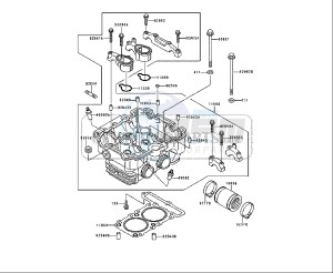 ZZR 250 (EU) drawing CYLINDER HEAD