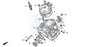 CR125R drawing CYLINDER/CYLINEDR HEAD