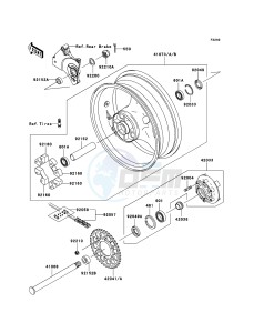 Z1000_ABS ZR1000C9F FR GB XX (EU ME A(FRICA) drawing Rear Hub