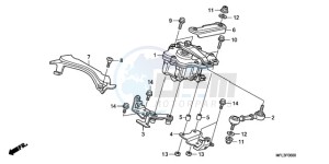 CBR1000RA9 E / ABS MKH REP drawing STEERING DAMPER