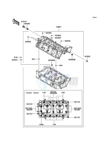 JET SKI ULTRA 300X JT1500HBF EU drawing Crankcase