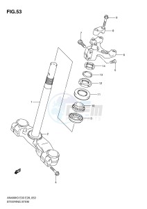 AN400 (E3-E28) Burgman drawing STEERING STEM (AN400K3 K4 K5 K6)