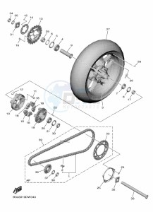 YZF1000 YZF-R1 (B3LS) drawing REAR WHEEL