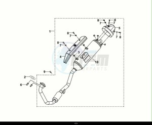 NH-T 200I (MG20BW-EU) (E5) (M1) drawing EXHAUST MUFFLER