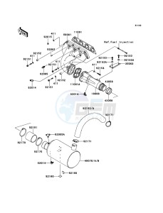 JET_SKI_STX-15F JT1500ABF EU drawing Muffler(s)