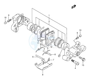 TL1000R (E2) drawing REAR CALIPER