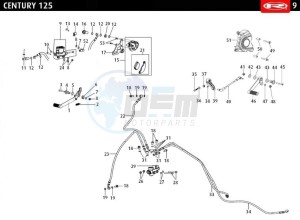 CENTURY-125-E4-GREY drawing PEDALS CBS BRAKE