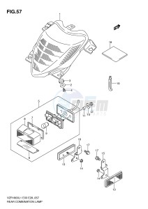 VZR1800 (E3) INTRUDER drawing REAR COMBINATION LAMP (VZR1800ZL1 E3)