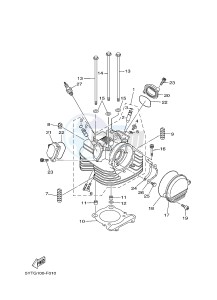 YFM350R YFM350RB RAPTOR 350 (10P9 10P9) drawing CYLINDER HEAD