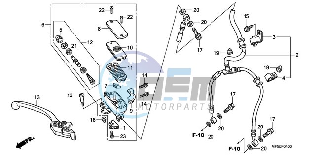 FR. BRAKE MASTER CYLINDER (CB600F/F3)