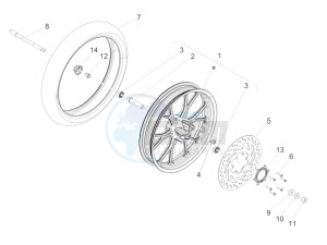 RS 125 Replica E4 ABS (EMEA) drawing Front wheel