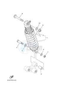 XT250 XT250F SEROW (1YBE) drawing REAR SUSPENSION