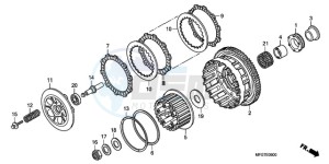 CB600F39 UK - (E / MKH ST) drawing CLUTCH