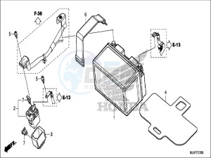 CB500FAH CB500F ED drawing BATTERY