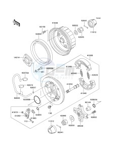 KLF 250 A [BAYOU 250] (A6F-A9F) A8F drawing REAR HUB