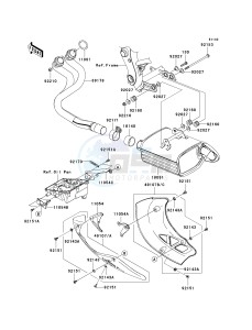 KLE 650 A [VERSYS] (9F-9F) A8F drawing MUFFLER-- S- -