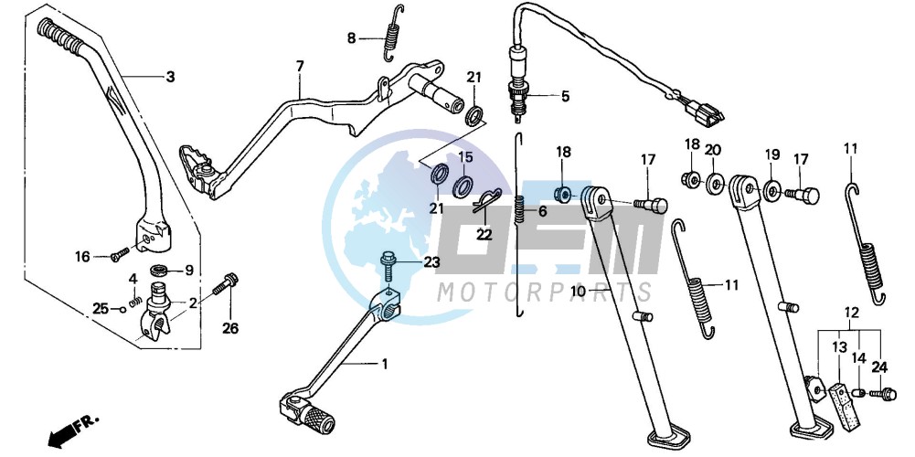 PEDAL/KICK STARTER ARM