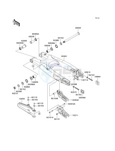 KX 450 D (KX450F) (F8F) D8F drawing SWINGARM