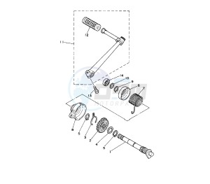 PW 80 drawing KICK STARTER GEARS