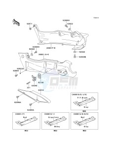 ZX 600 E [NINJA ZX-6] (E7-E9) [NINJA ZX-6] drawing SIDE COVERS_CHAIN COVER