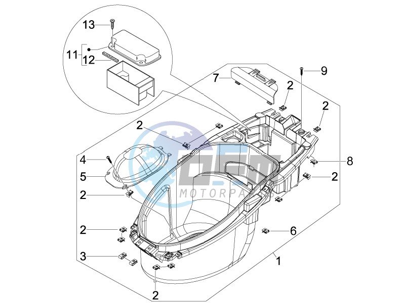 Helmet housing - Undersaddle