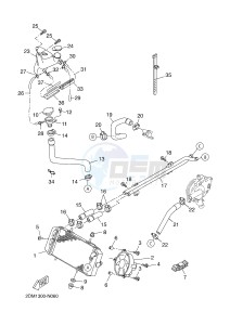 YP125R X-MAX125 (2DM7 2DM7) drawing RADIATOR & HOSE