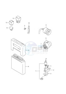 DF 140 drawing PTT Switch Engine Control Unit (2002 & 2003)