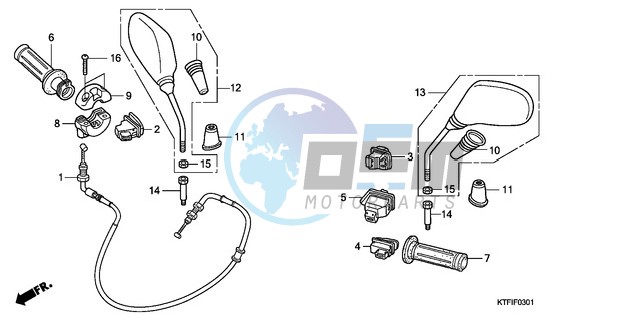 SWITCH/CABLE/MIRROR (SH1259/1509)