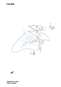 GS500 (P19) drawing FRONT FENDER (MODEL K5)