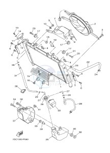 MT-09 TRACER MT09TRA TRACER 900 (2SCL) drawing RADIATOR & HOSE