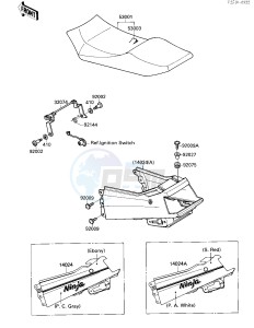 ZX 750 F [NINJA 750R] (F1-F3) [NINJA 750R] drawing SEAT