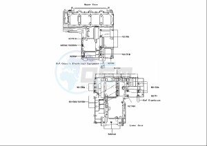 ZRX S 1200 (EU) drawing CRANKCASE BOLT PATTERN