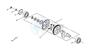 QUAD RAIDER 600 LE CHASSIS LONG drawing BALANCE SHAFT