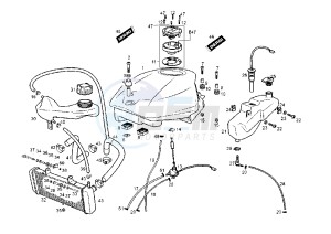 GPR NUDE - 50 cc drawing FUEL AND OIL TANK