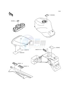 ZX 900 B [NINJA ZX-9R] (B1-B3) [NINJA ZX-9R] drawing LABELS